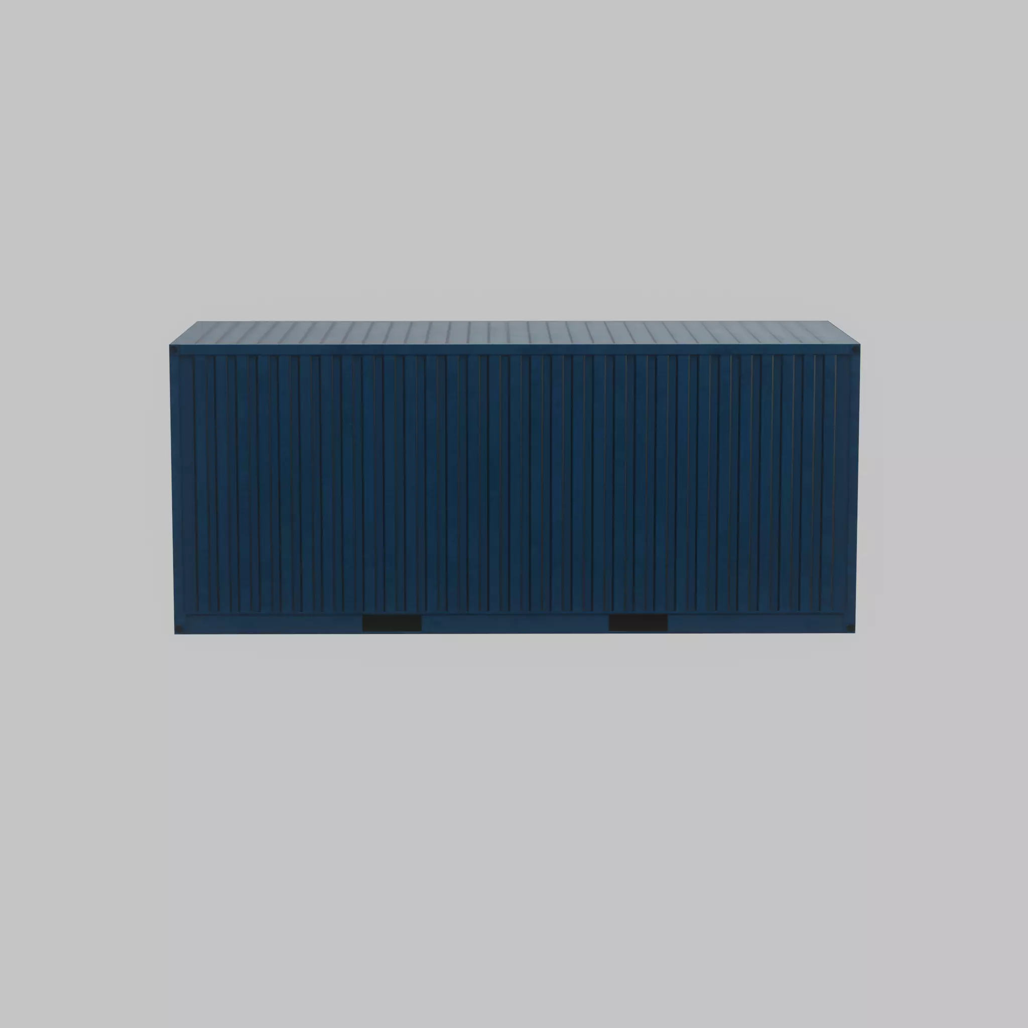 Shipping Container gentian blue 20ft Low-poly 3D model_70