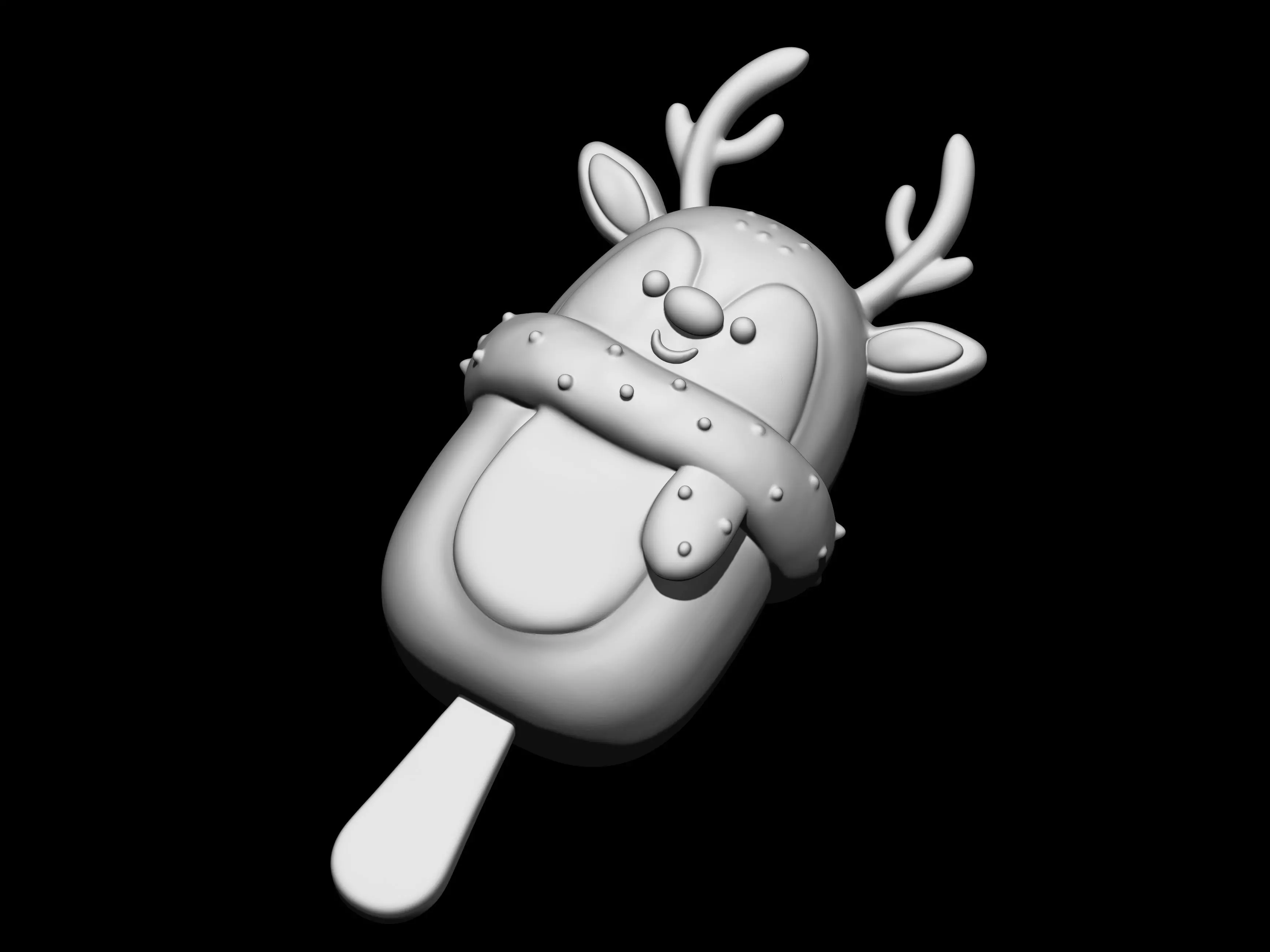 Reindeer Christmas Frozen Dessert 3D print model_2