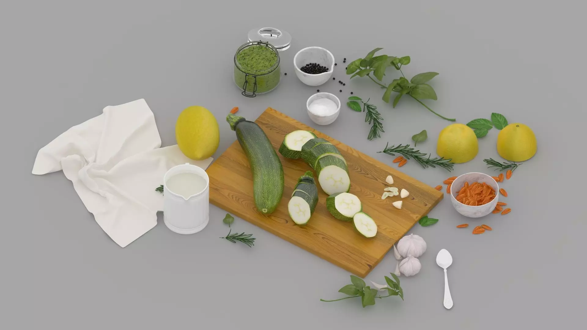 Vegetables and Cumber Combs 3D model_12