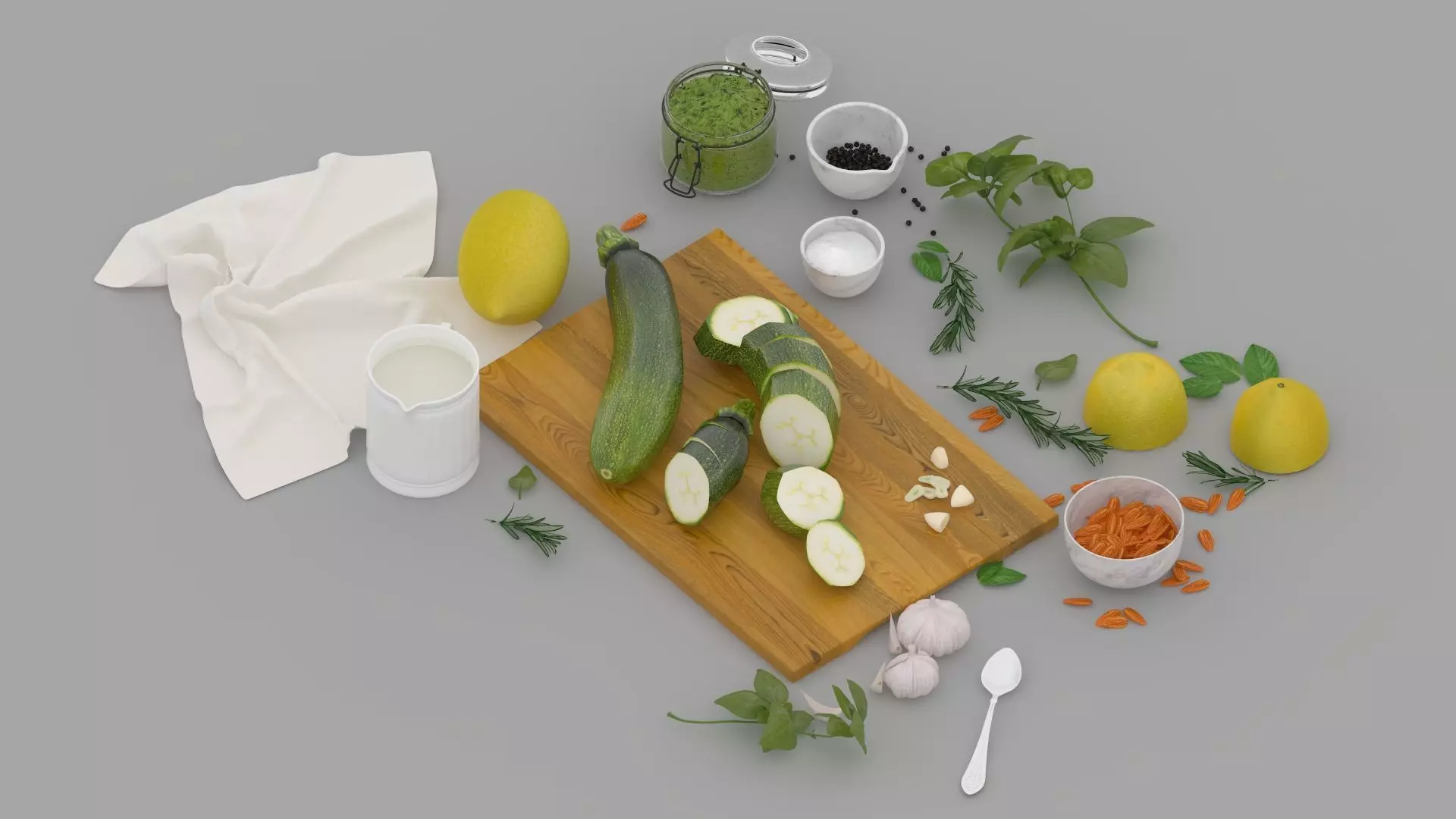 Vegetables and Cumber Combs 3D model_11