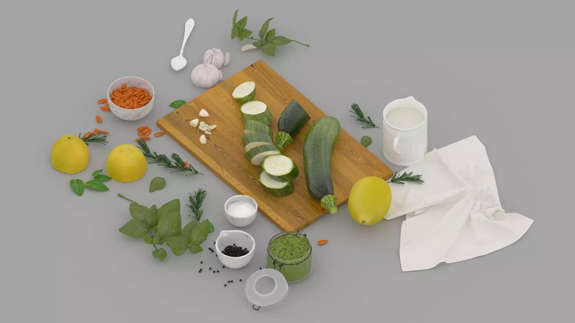 Vegetables and Cumber Combs 3D model_3