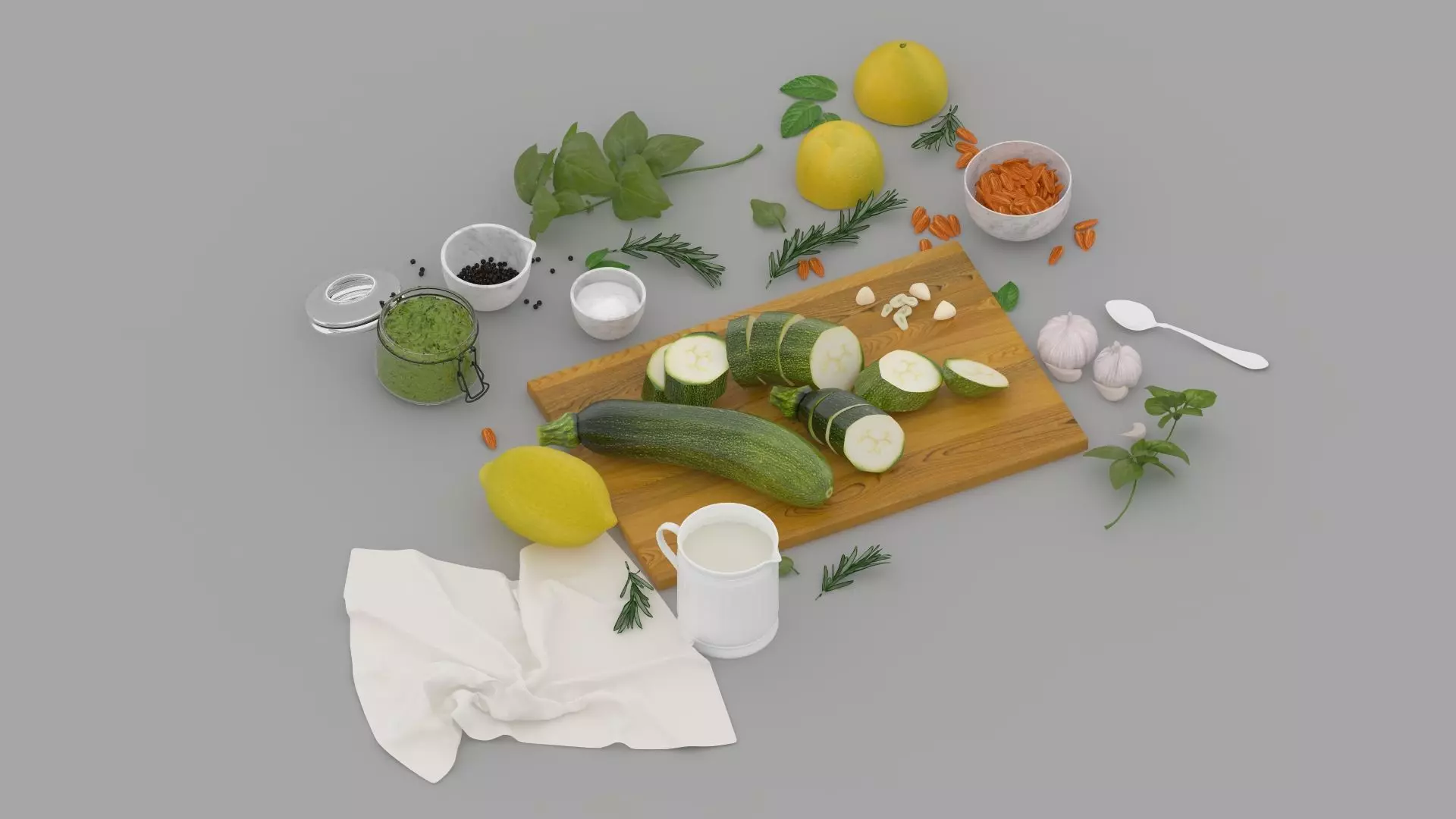 Vegetables and Cumber Combs 3D model_14