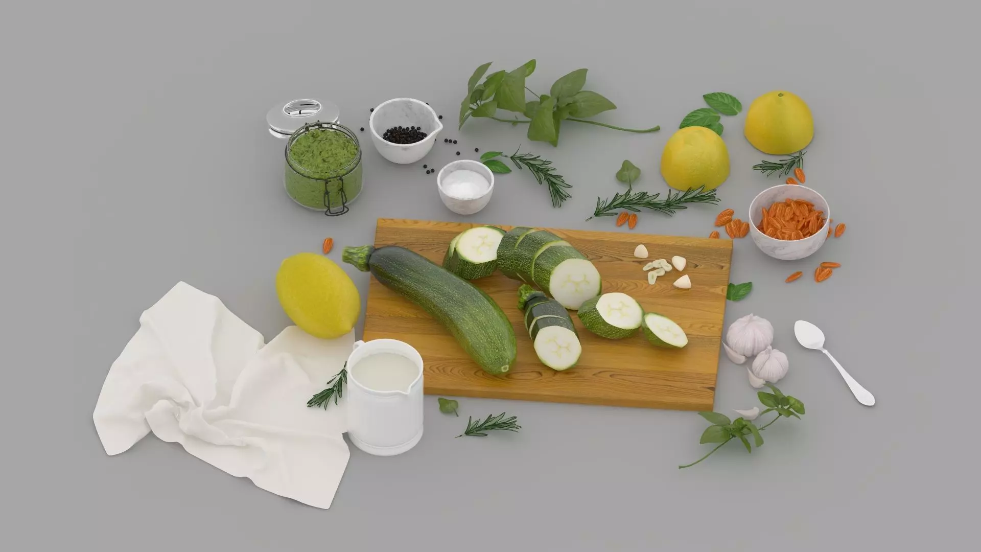 Vegetables and Cumber Combs 3D model_13