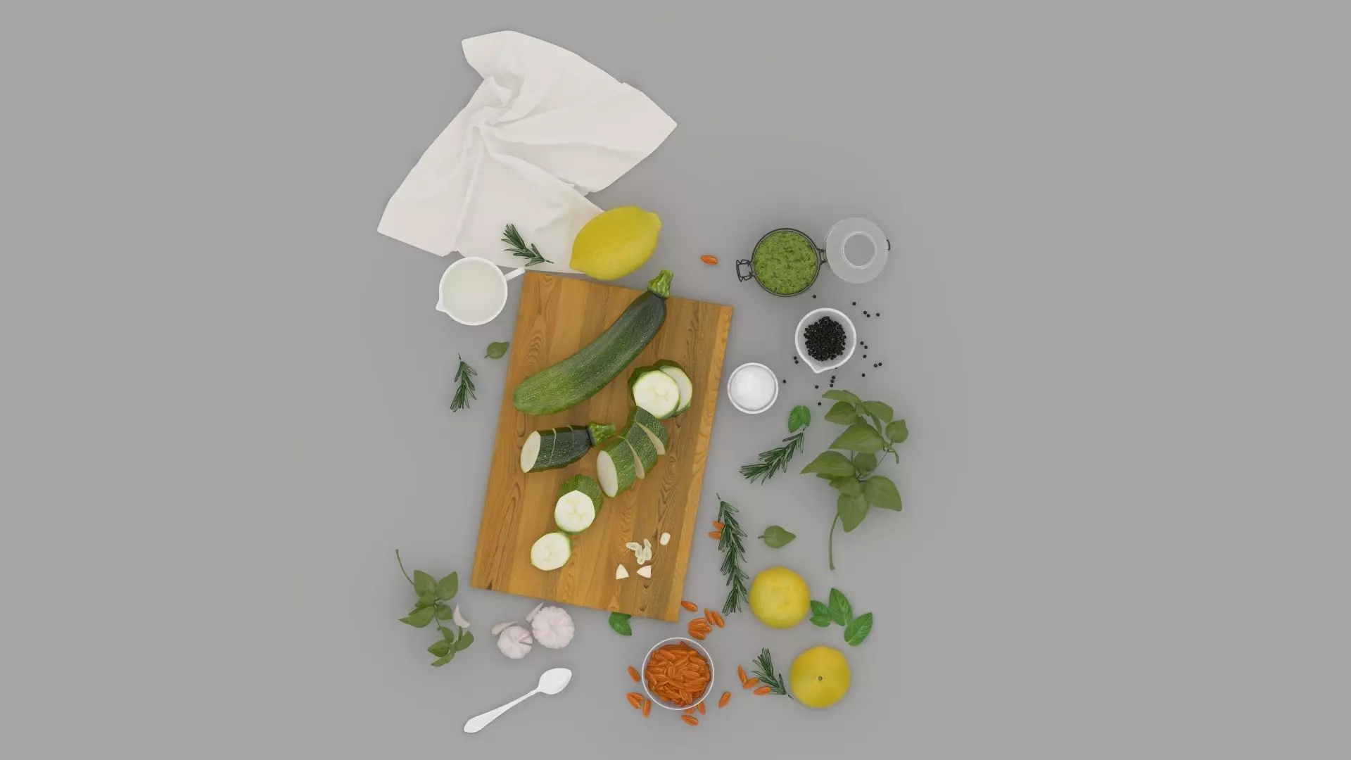 Vegetables and Cumber Combs 3D model_0