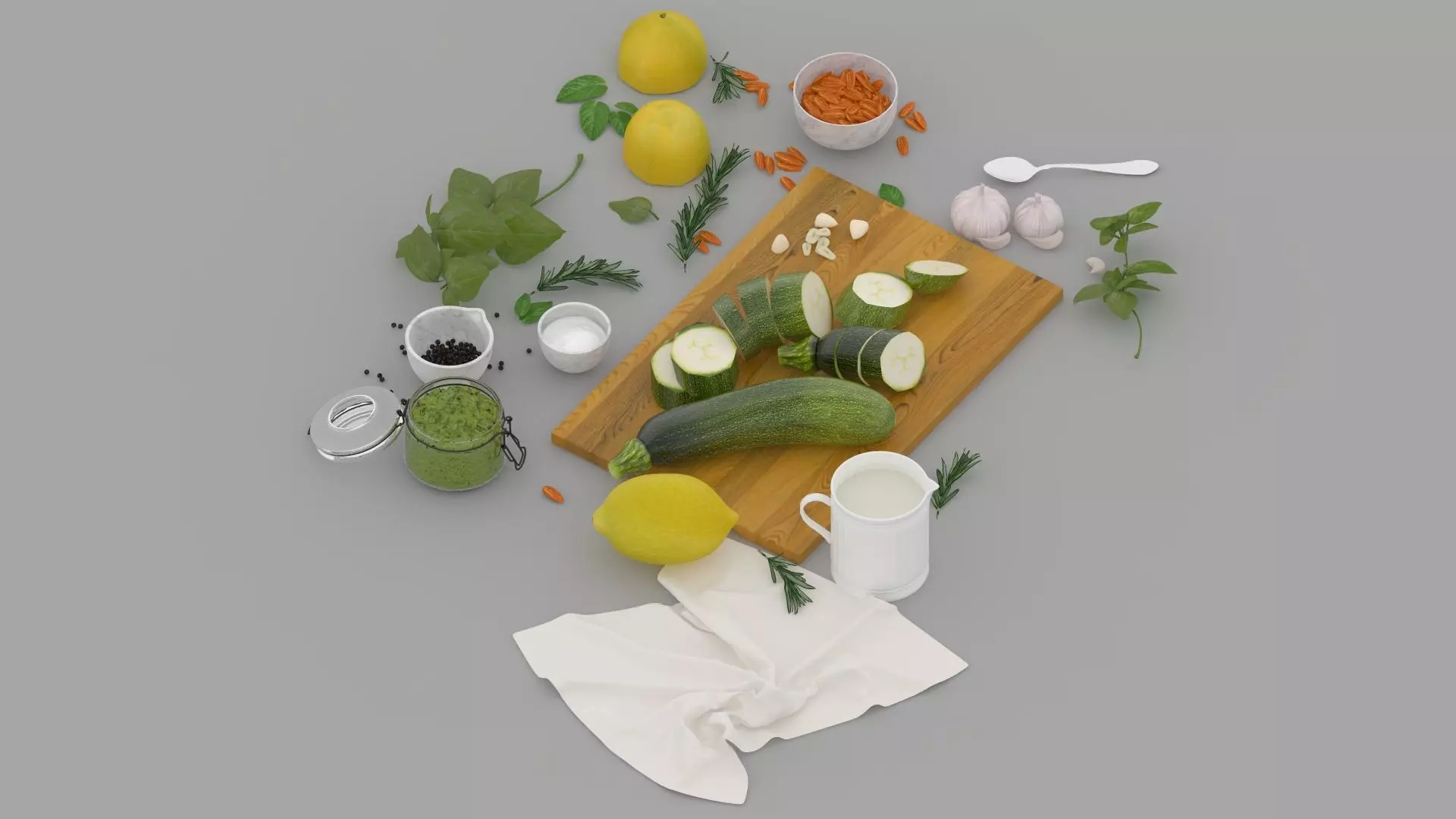 Vegetables and Cumber Combs 3D model_16