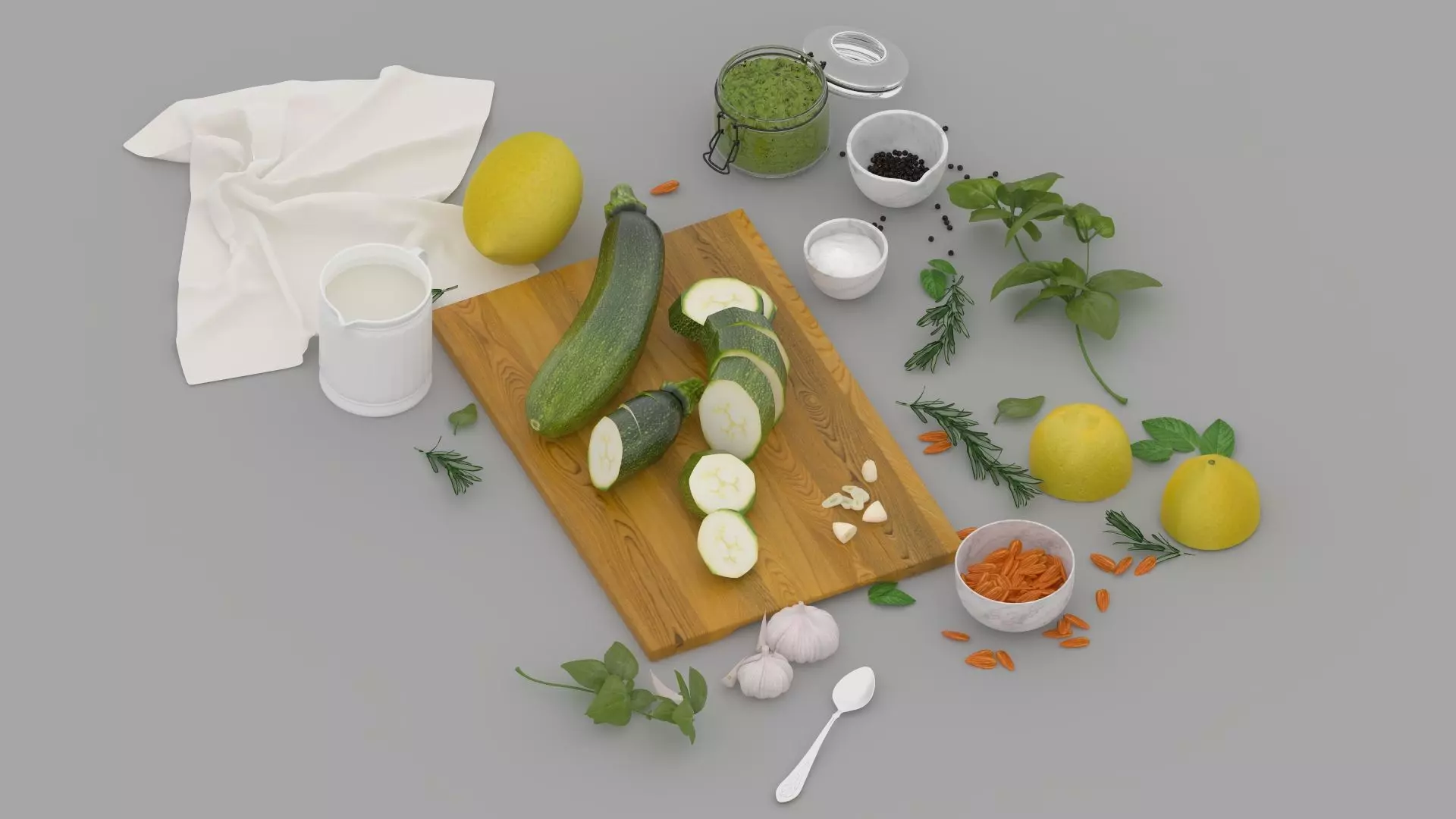 Vegetables and Cumber Combs 3D model_10