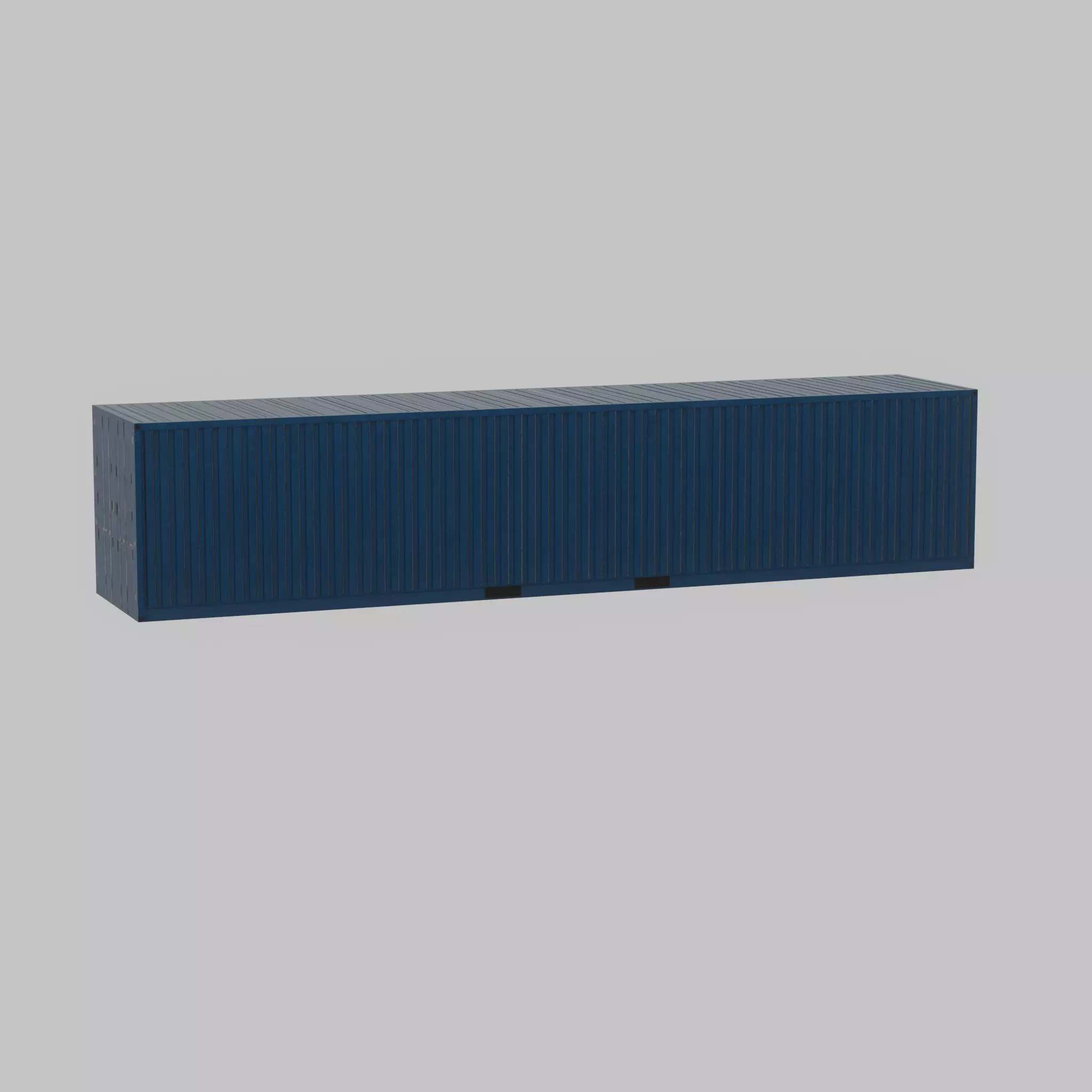 Shipping Container gentian blue 40ft Low-poly 3D model_49