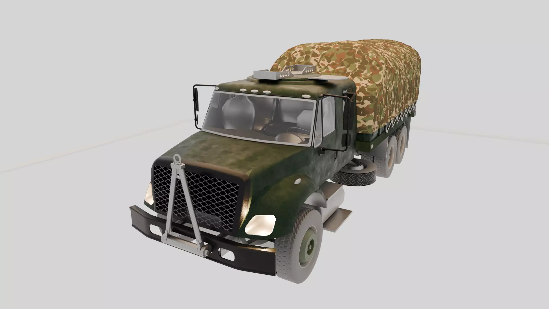 Military Truck 3D Model - High Quality Game Ready Detailed 3D model_7