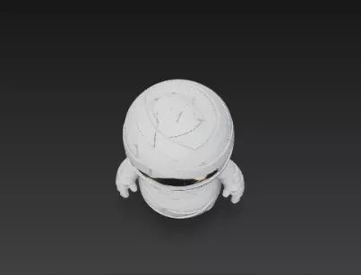 3D Mummy Ancient Undead Creature Halloween Horror Character 3D print model_13