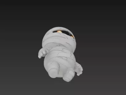 3D Mummy Ancient Undead Creature Halloween Horror Character 3D print model_15