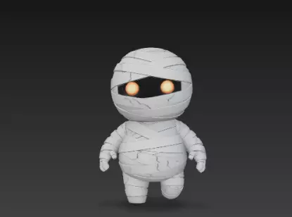 3D Mummy Ancient Undead Creature Halloween Horror Character 3D print model_1