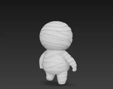 3D Mummy Ancient Undead Creature Halloween Horror Character 3D print model_6