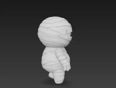 3D Mummy Ancient Undead Creature Halloween Horror Character 3D print model_5