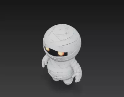 3D Mummy Ancient Undead Creature Halloween Horror Character 3D print model_17