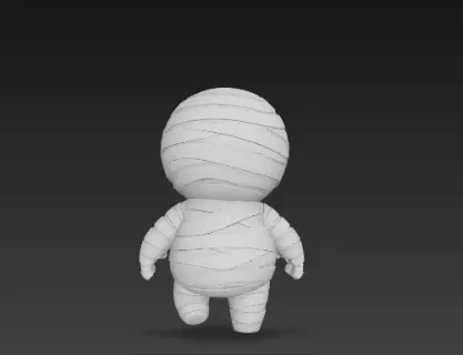 3D Mummy Ancient Undead Creature Halloween Horror Character 3D print model_7