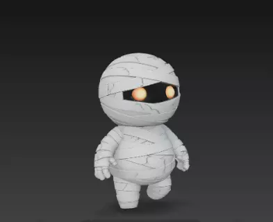 3D Mummy Ancient Undead Creature Halloween Horror Character 3D print model_2