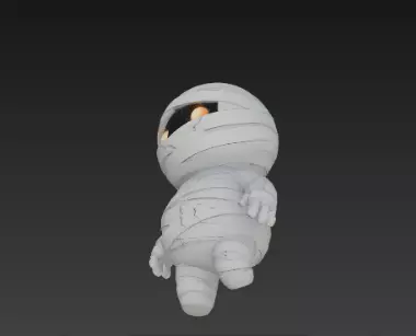 3D Mummy Ancient Undead Creature Halloween Horror Character 3D print model_16