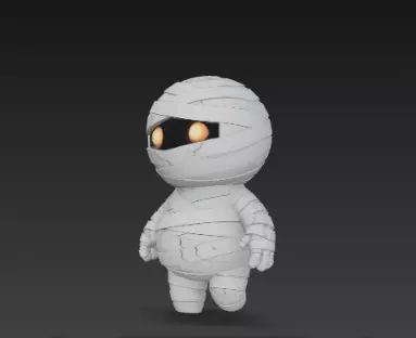 3D Mummy Ancient Undead Creature Halloween Horror Character 3D print model_11