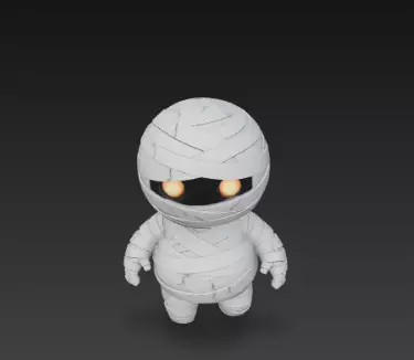 3D Mummy Ancient Undead Creature Halloween Horror Character 3D print model_12