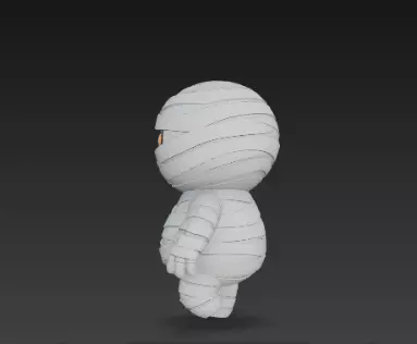 3D Mummy Ancient Undead Creature Halloween Horror Character 3D print model_9