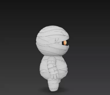 3D Mummy Ancient Undead Creature Halloween Horror Character 3D print model_4