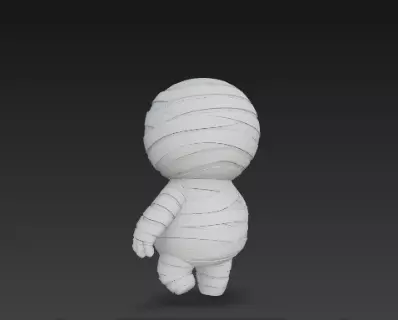 3D Mummy Ancient Undead Creature Halloween Horror Character 3D print model_8