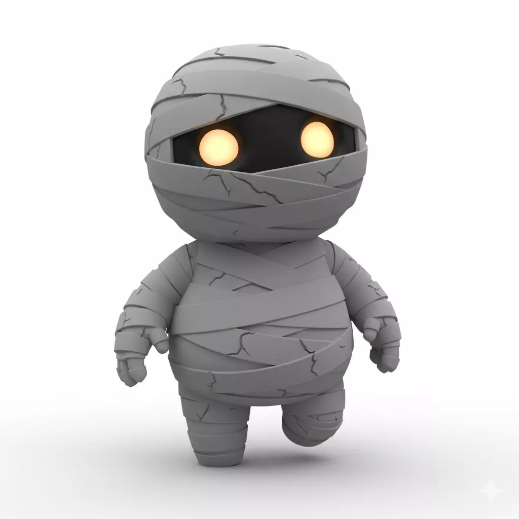 3D Mummy Ancient Undead Creature Halloween Horror Character 3D print model_0