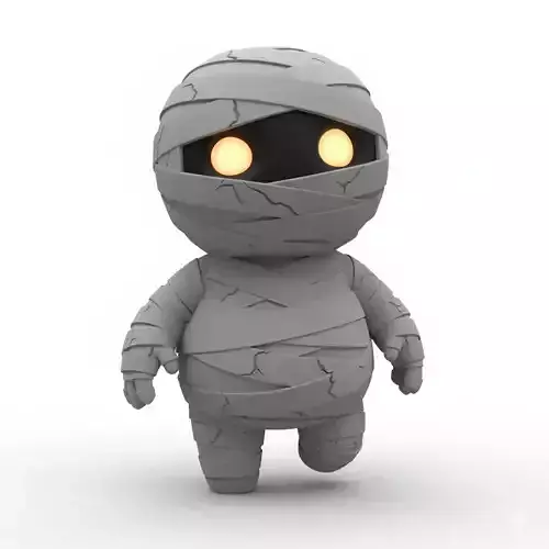 3D Mummy Ancient Undead Creature Halloween Horror Character