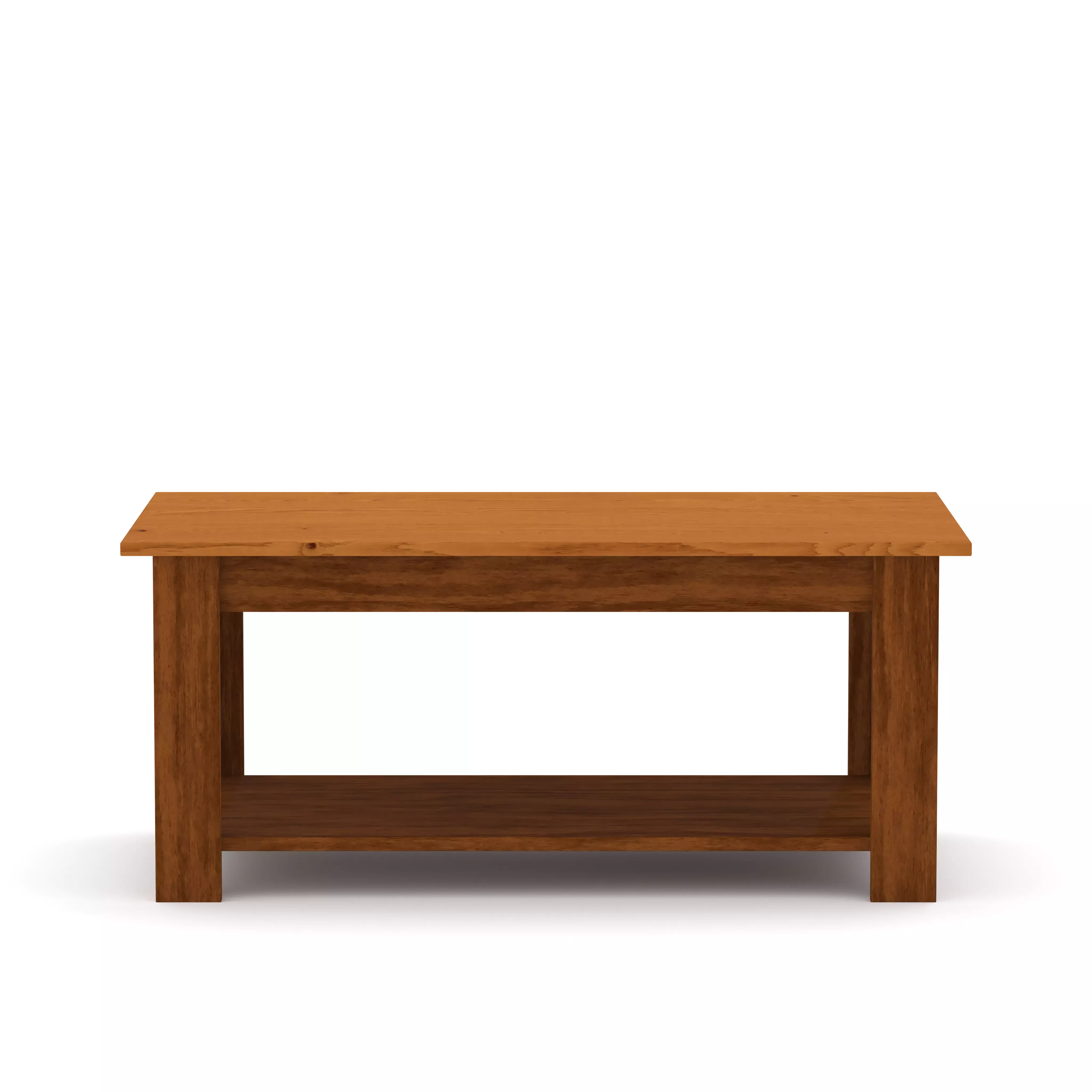 Wooden Coffee Table Low-poly 3D model_10