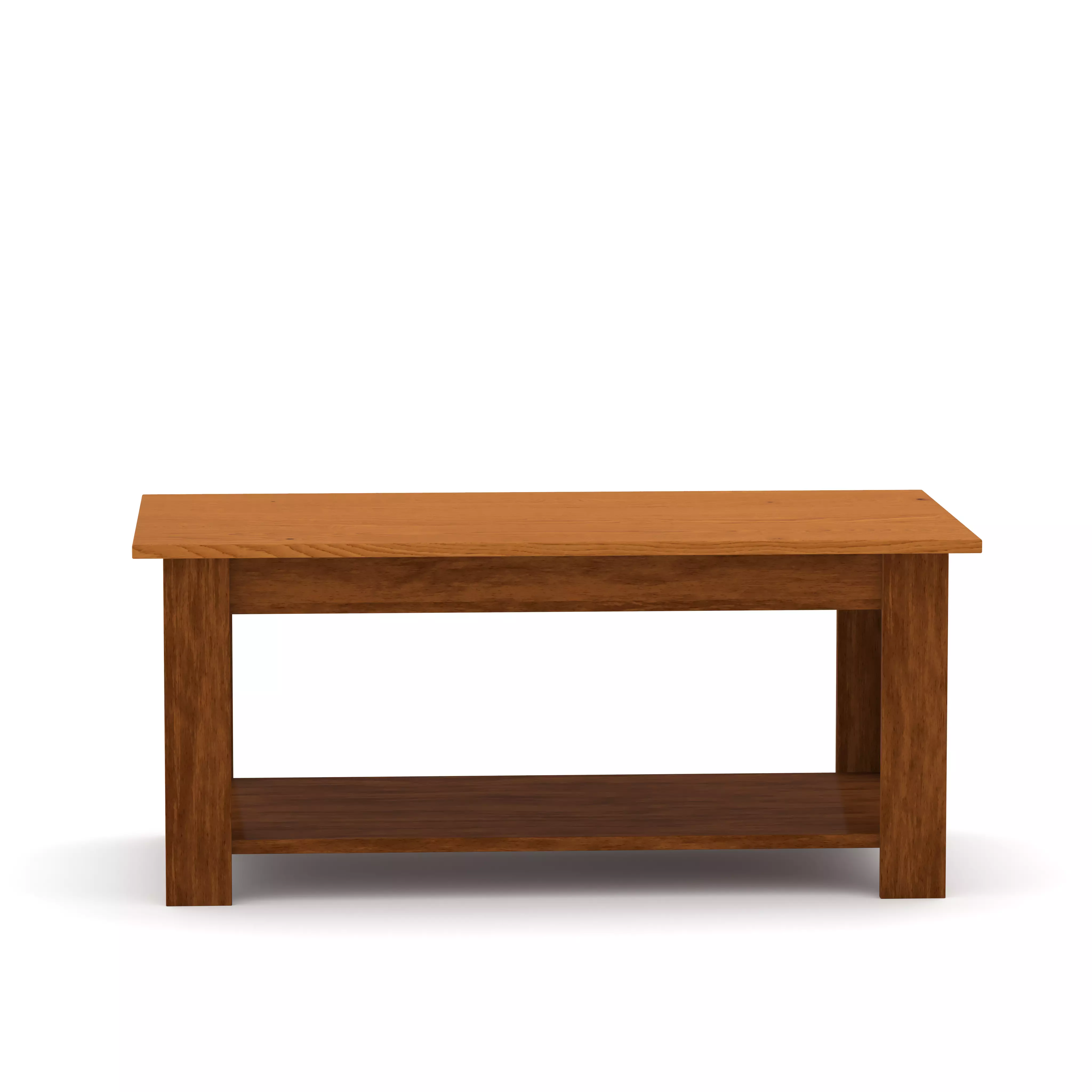 Wooden Coffee Table Low-poly 3D model_0