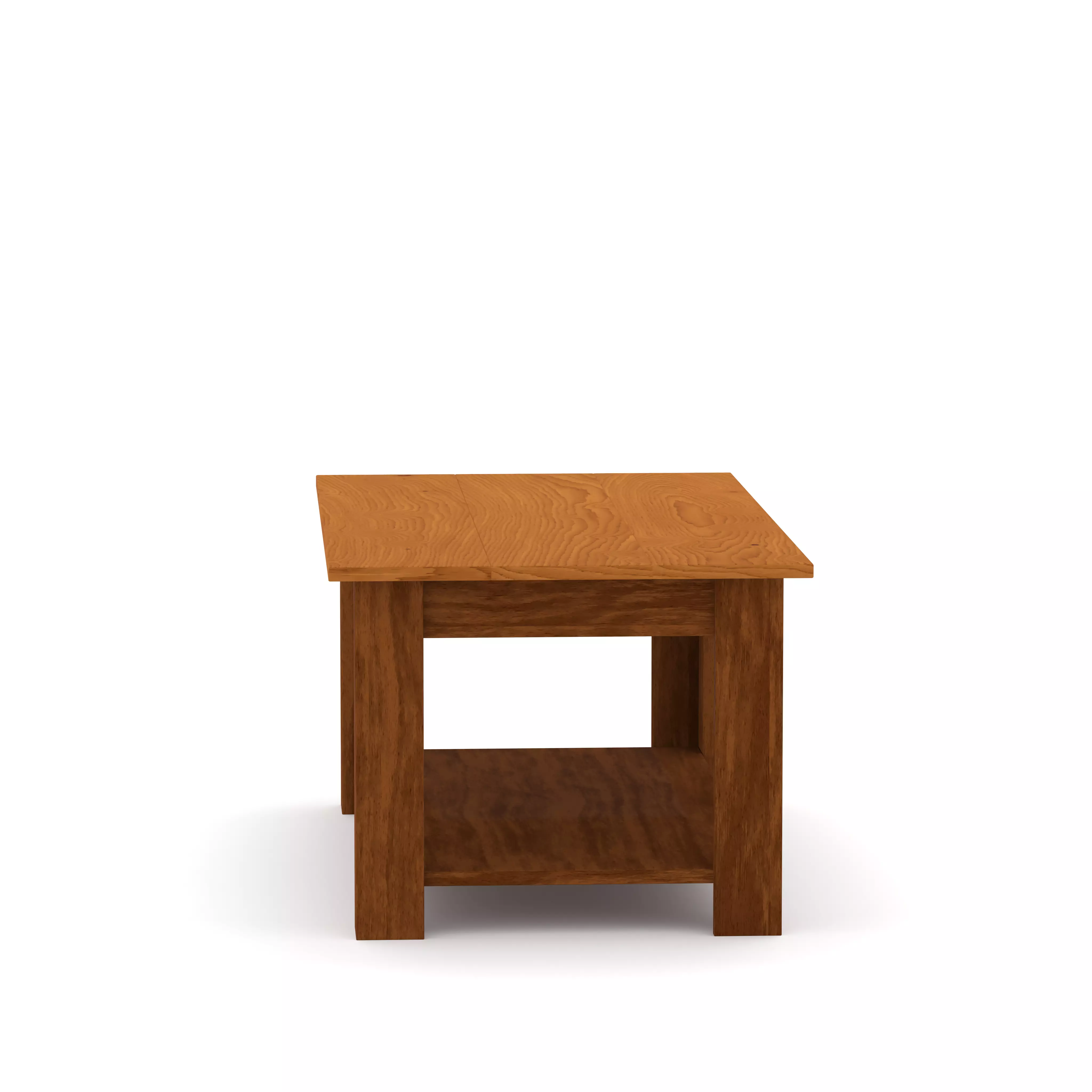 Wooden Coffee Table Low-poly 3D model_7