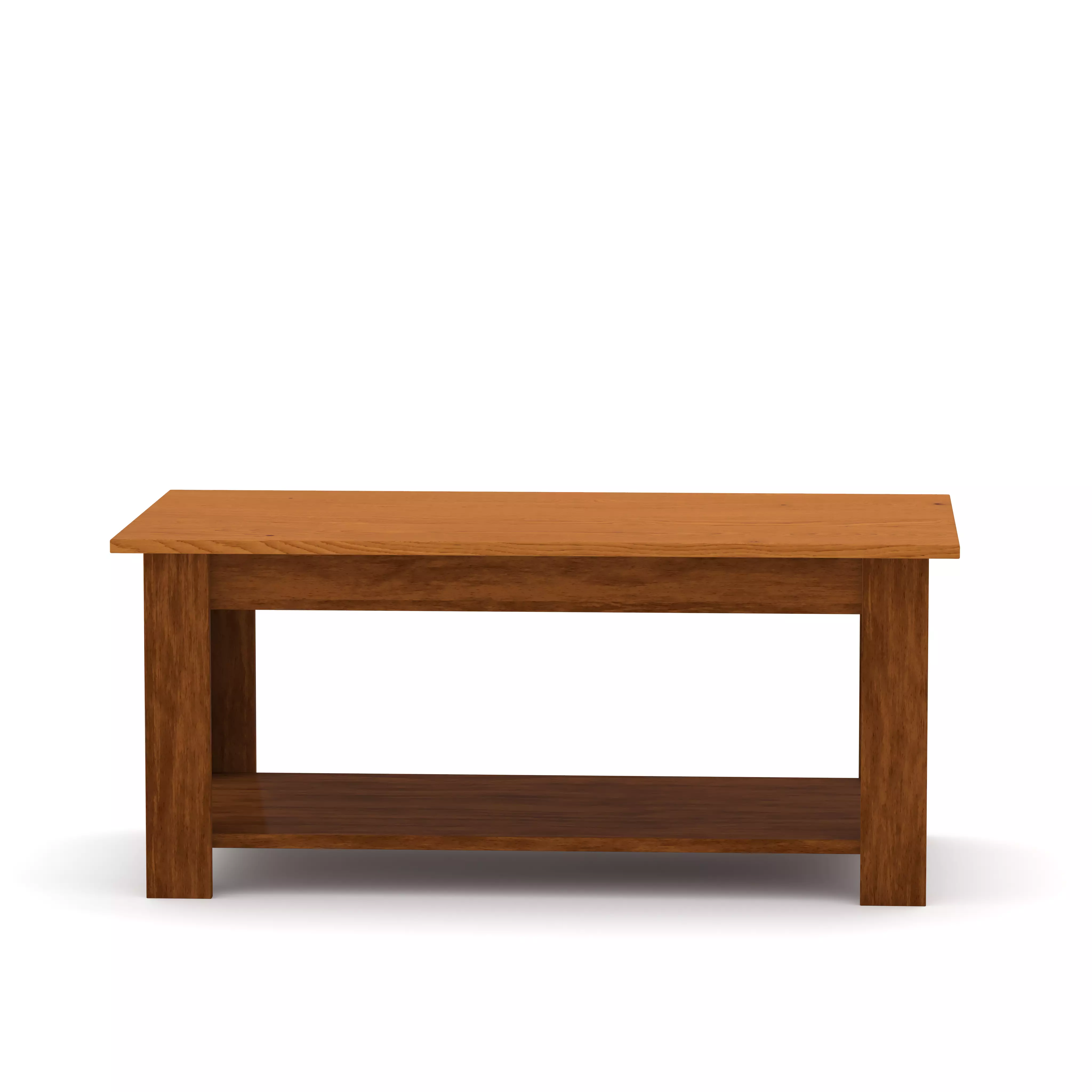Wooden Coffee Table Low-poly 3D model_18