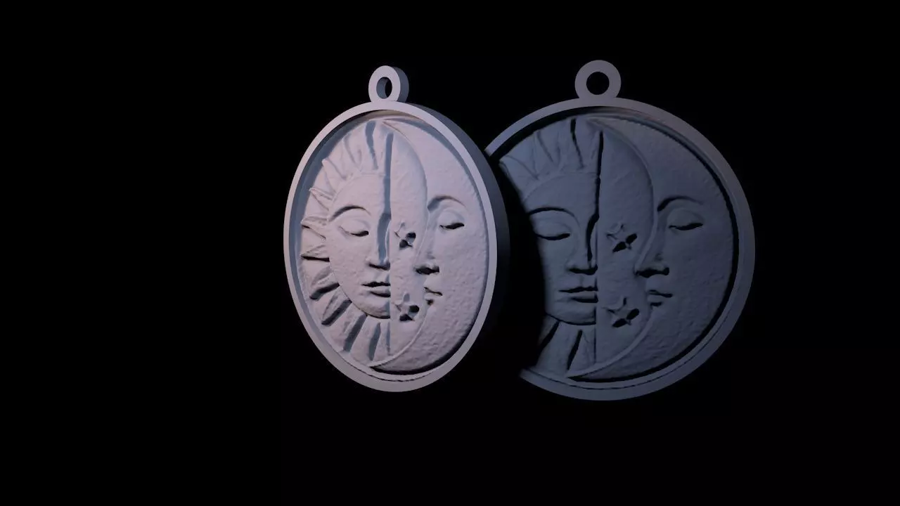 Astral keychain 3D print model_3