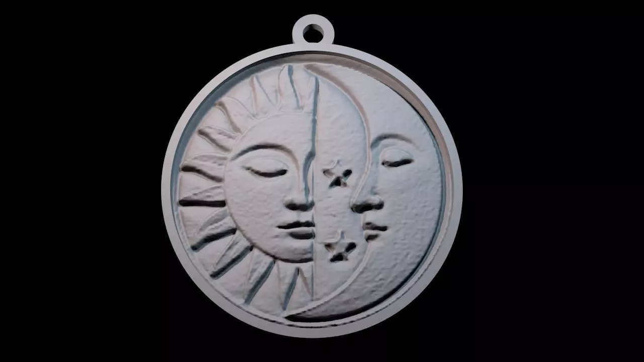 Astral keychain 3D print model_4