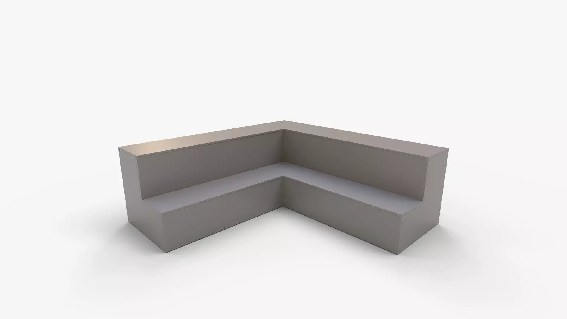 Shaker style Corner Bench 3D model_10