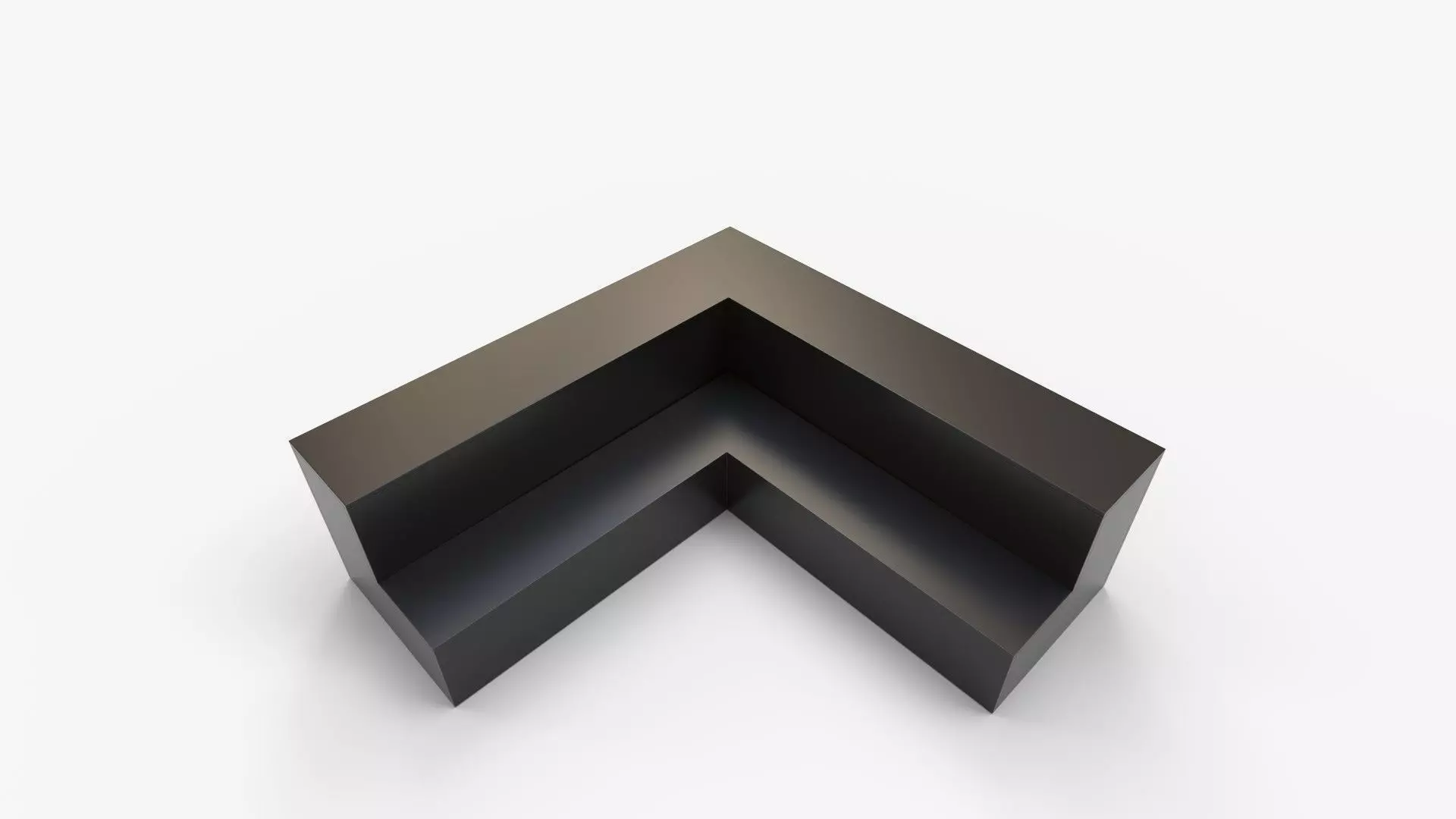 Shaker style Corner Bench 3D model_8