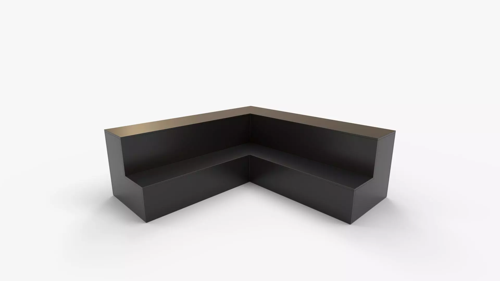 Shaker style Corner Bench 3D model_9