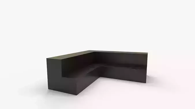 Shaker style Corner Bench 3D model Shaker style Corner Bench 3D model