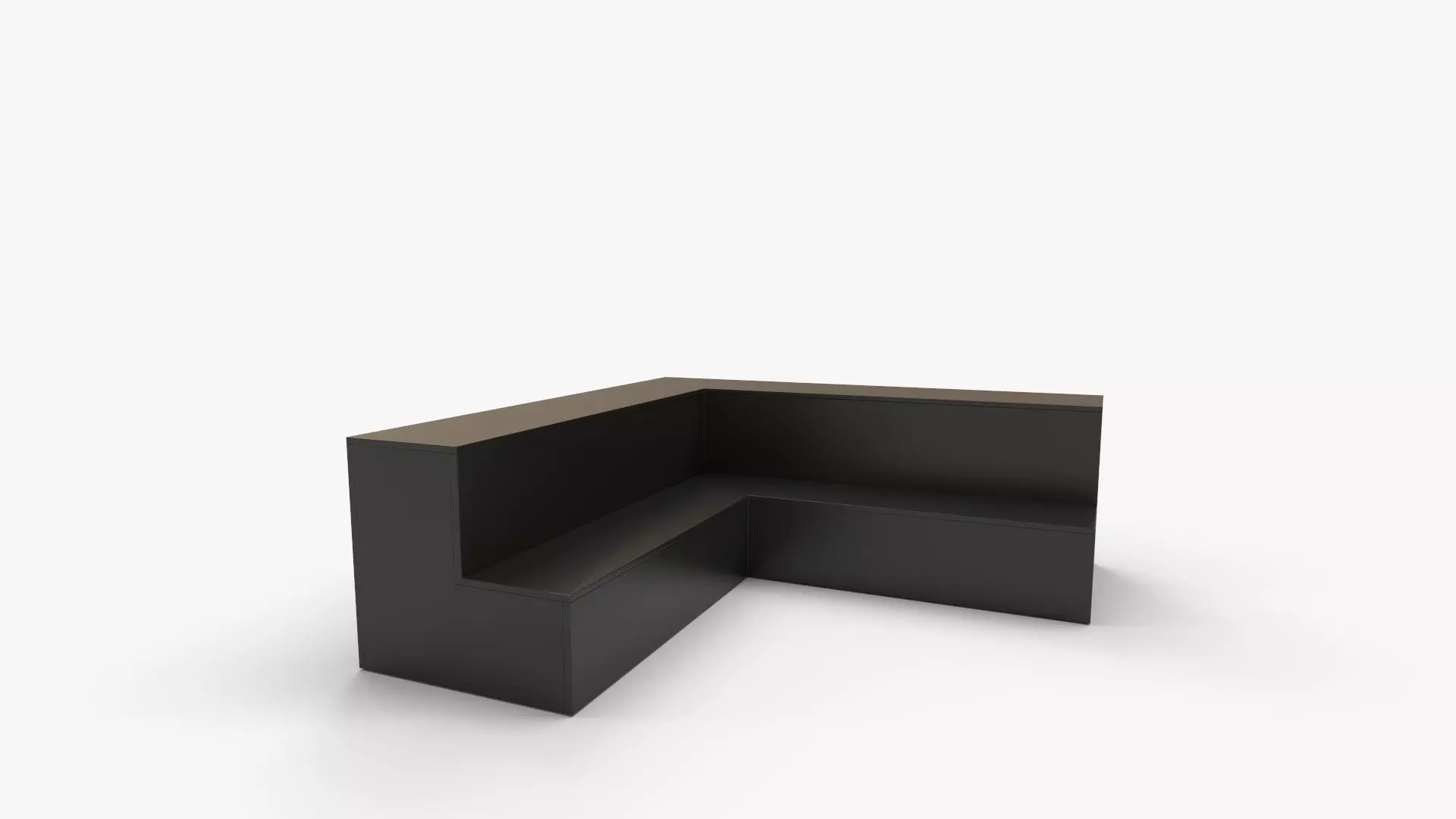 Shaker style Corner Bench 3D model_0