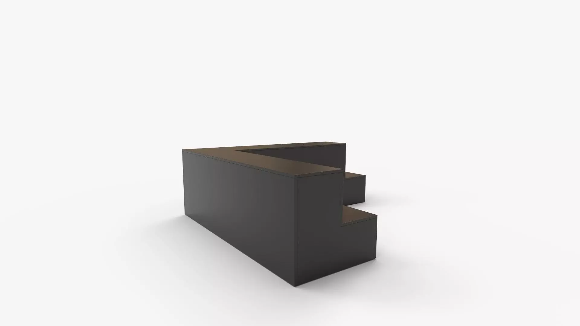 Shaker style Corner Bench 3D model_2
