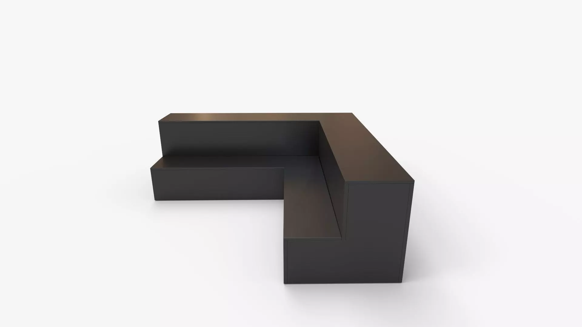 Shaker style Corner Bench 3D model_6