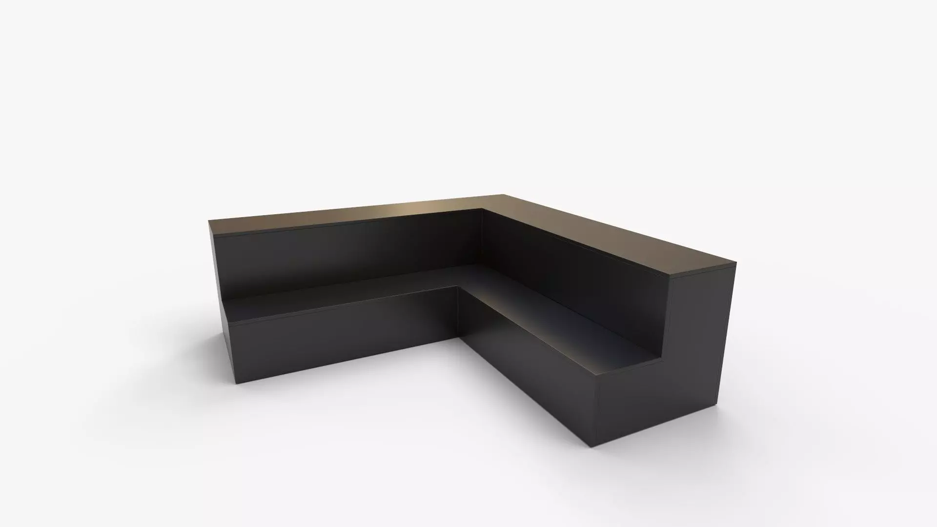 Shaker style Corner Bench 3D model_7