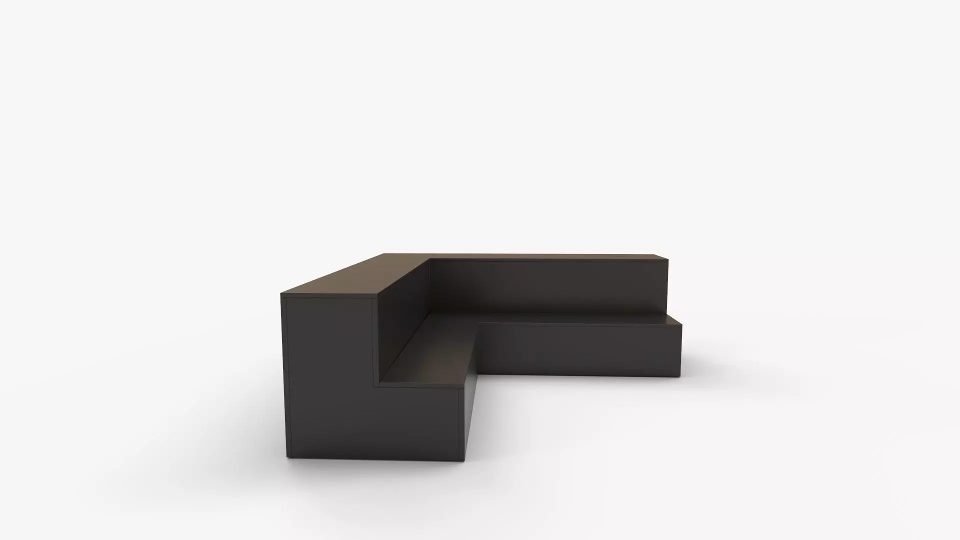 Shaker style Corner Bench 3D model_1