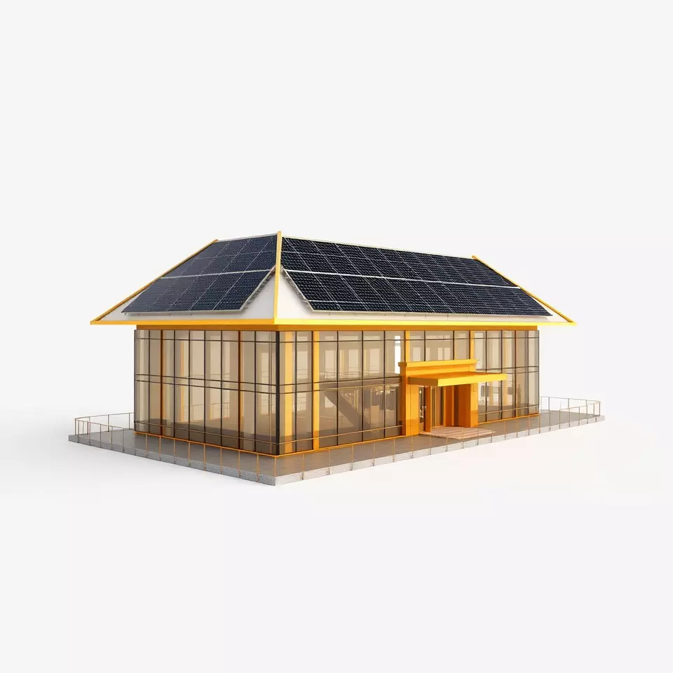 Modern Solar House model pack Low-poly 3D model_3