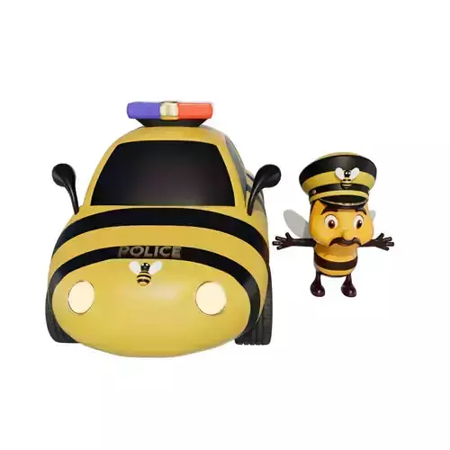 Bee and  Police car
