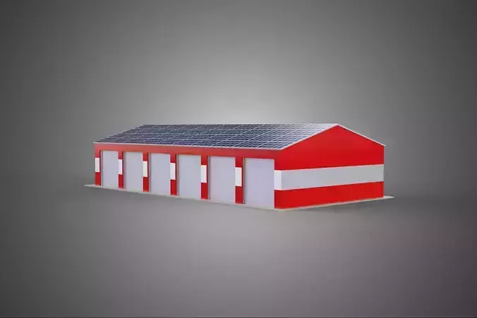 SOLAR POWER ROOF GARAGE FIRE STATION HOUSE HALL DEPARTMENT 5 BAY