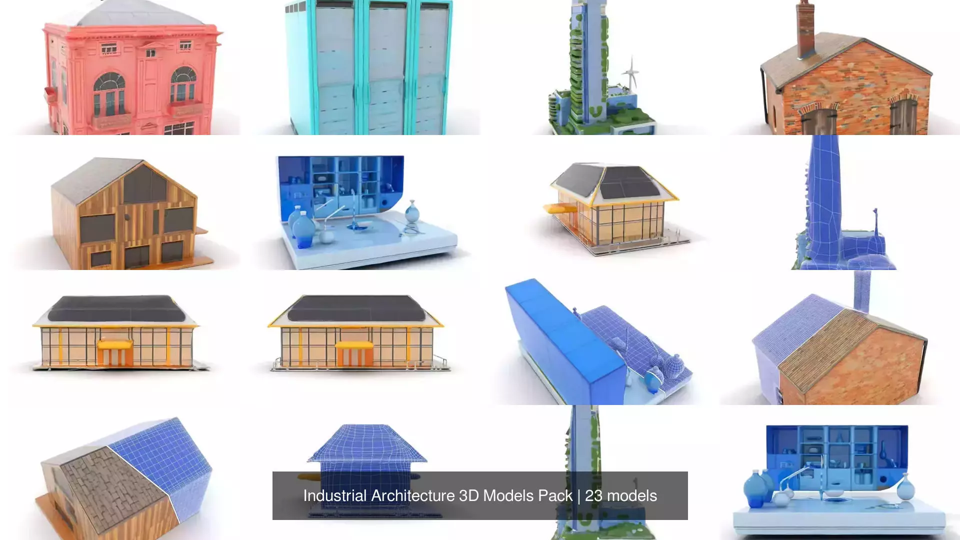 Industrial Architecture 3D Models Pack 3D Model Collection_34