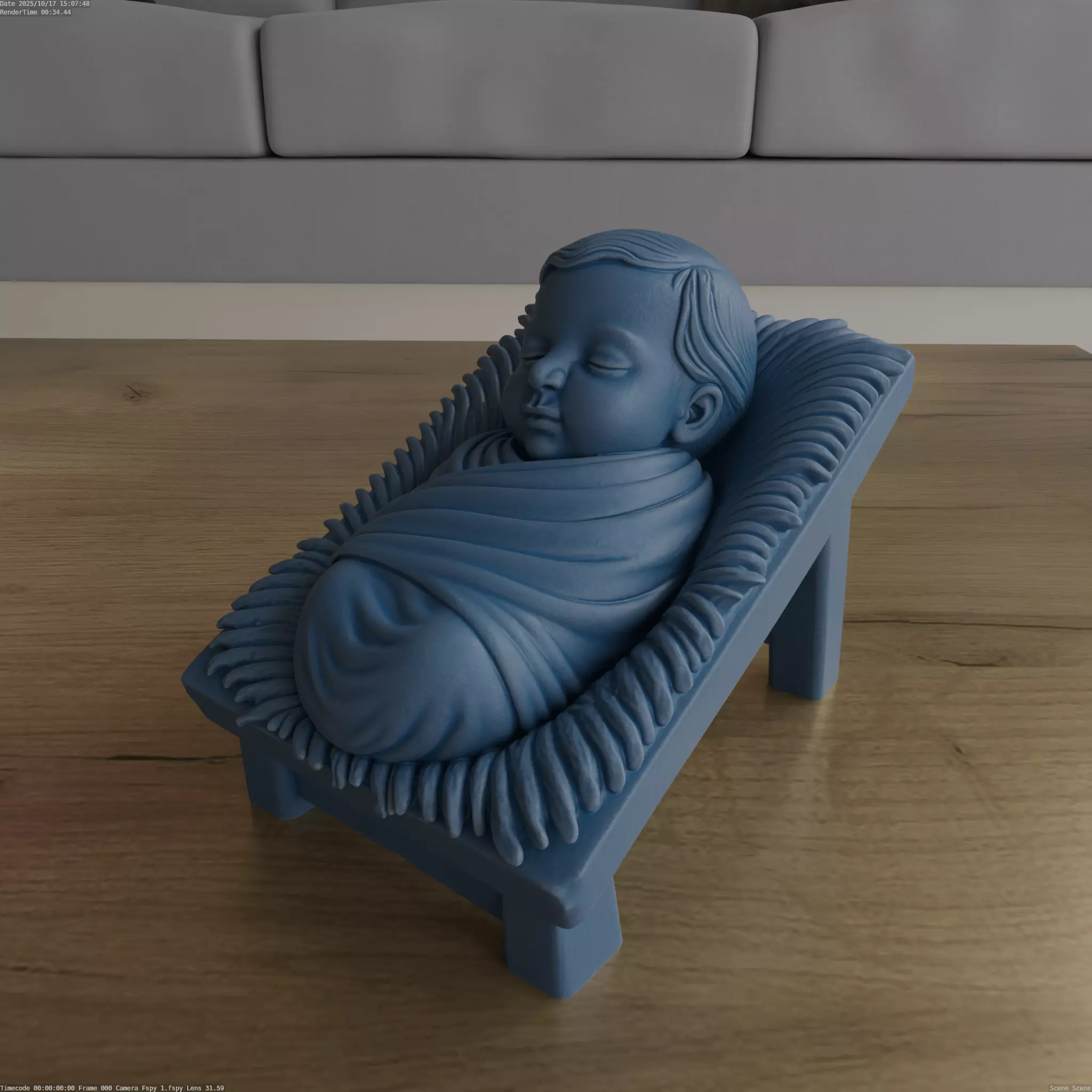 Baby Jesus Nativity STL Hand Made Blender Model 3D print model_3