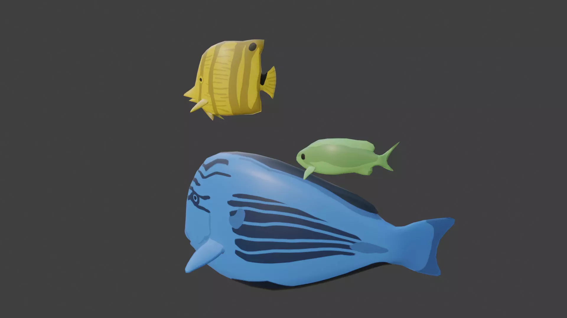 Fishes - Stylized Low-poly 3D model_3