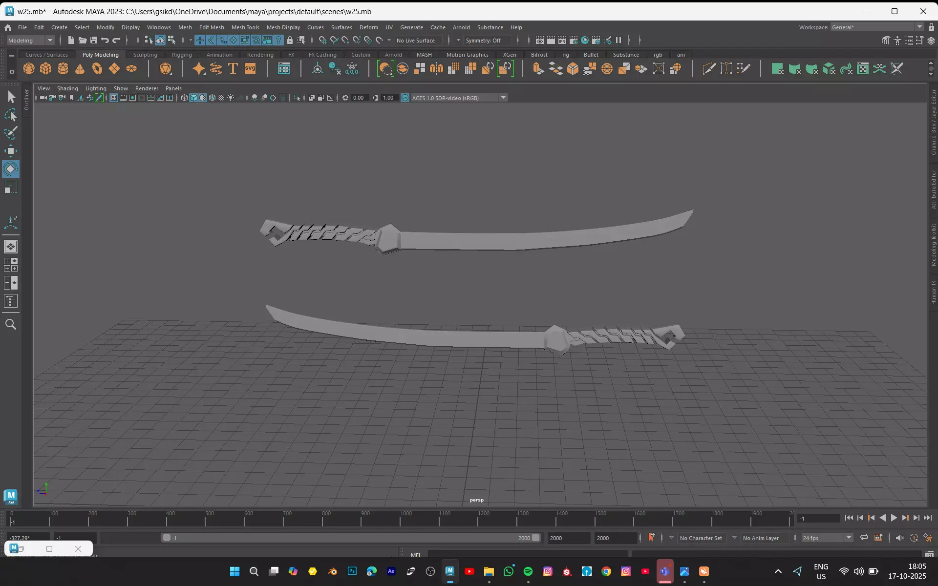 SWORD MODEL Low-poly 3D model_1
